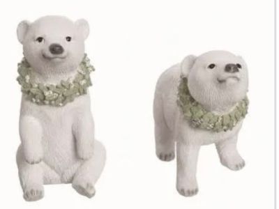 New!  Christmas Bear Figure 2 Pc. Table Decor!  Layaway!