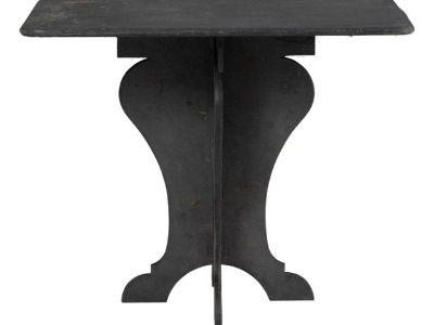 19th C. French Rectangular Slate Table With Tulip Shaped Base