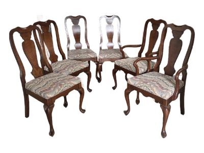 1980s Harden Queen Anne Chairs - Set of 6