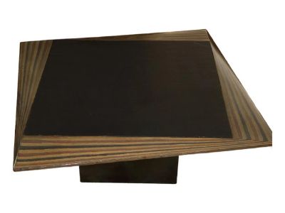 1970s Italian Ebony and Slate Mid Century Coffee Table Attributed to Tobia Scarpa
