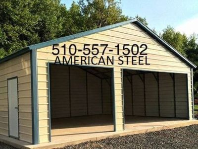 AMERICAN ALL STEEL BUILDINGS SHOPS CAR RV BOAT COVERS GARAGES