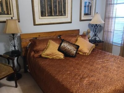 Furnished private bedroom and bathroo.