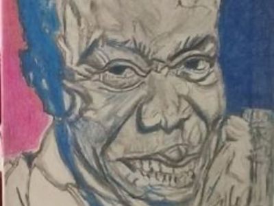 Original Jazz Singer Louis Armstrong GG – 11” x 14” Canvas Colored Pencil