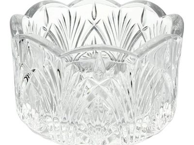 1990s Vintage Crystal Wine or Champagne Bottle Holder Coaster