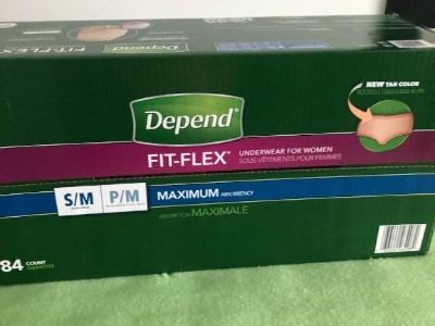 2 Large Boxes of Depends for Women--Size Small