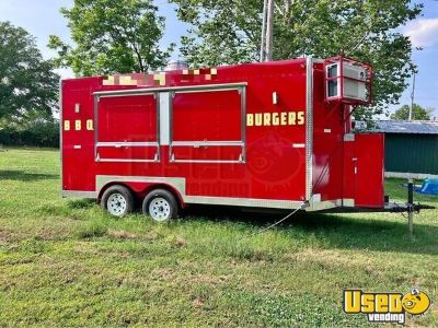 Like New 2021-  8' x 20' Barbecue Food Concession Trailer with Smoker