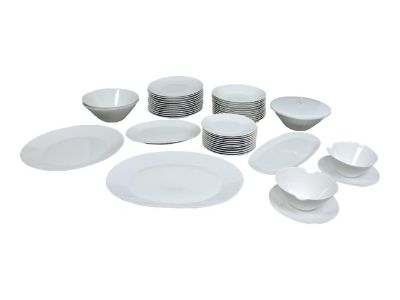 Mid Century Rosenthal Raymond Loewy Form 2000 Classic Modern White Dinner Set- 45 Pieces