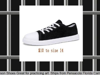 NEW PRISON SHOES CANVAS LOW AND HIGH TOPS LARGE SIZES TOO