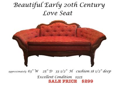 EARLY 20th CENTURY LOVE SEAT