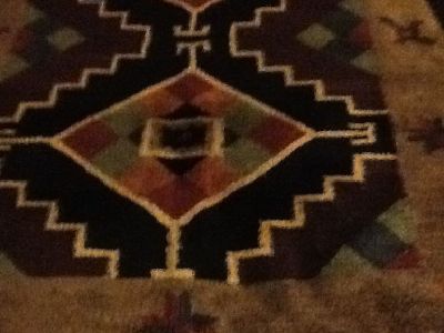 Vintage Perla Genuine Hand Woven Chenille Rugs Native American