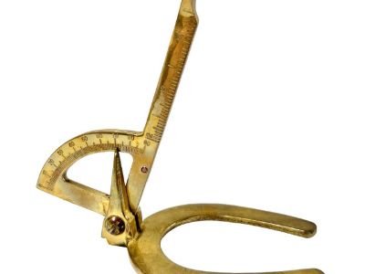 Vintage Brass Horse Hoof Gauge Paper Weight