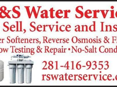 Reverse Osmosis Filters and Service. RS Water 281-416-9353