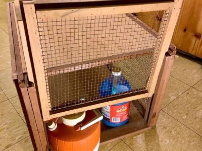 $20 DROP -  Large & Sturdy Wooden Cage - - 27" x 22" x 18"