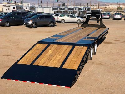 30ft Low Pro Flatbed Trailer with Air Ride Suspension, Gooseneck PJ Trailer LY302-AR