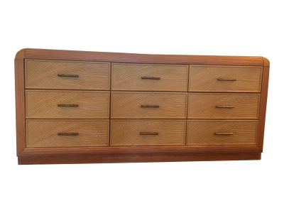 Mid 20th Century Coastal Pencil Reed Dresser