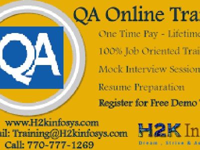 Software Quality Assurance Online Training on Live-projects + Job support by H2k Infosys.