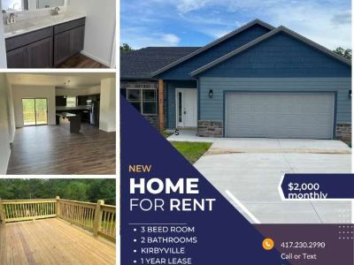 3 Bedroom 2BA 1650 ft Apartment For Rent in Kirbyville, MO