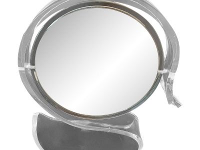 Acrylic Two Sided Swan Shape Vanity Mirror with Magnification -