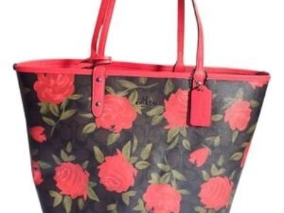 New Coach Reversible Camo Rose Floral Print City Tote - NWT