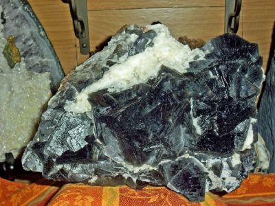 Exceptional and Beautiful Huge 9 lbs. 3.2 ozs Fluorite Crystal Cluster