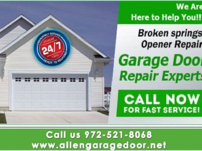 24/7 Emergency Garage Door Repair, Spring Repair & Installation $25.95 | Allen, 75071 TX