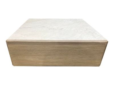 Crate & Barrel Marble Top Coffee Table