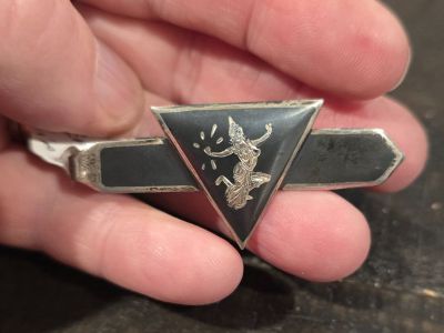 Vintage Sterling silver, made in Siam Tie Clip