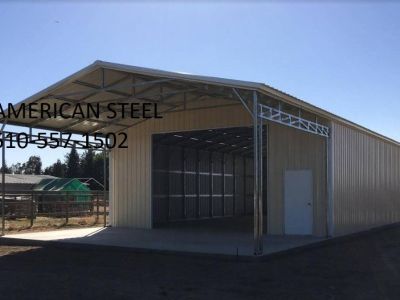 AMERICAN STEEL ALL METAL GARAGES SHOPS AG STRUCTURES CAR RV BOAT COVERS