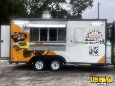 2023 8' x 16' Kitchen Food Trailer with Fire Suppression System | Concession Trailer