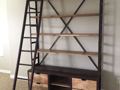 Bookshelf with ladder