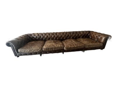 Restoration Hardware Kensington Leather Sofa