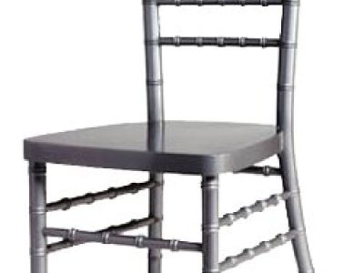 Silver Wood Chiavari Chair with Free Cushion - Chair Company Larry Hoffman