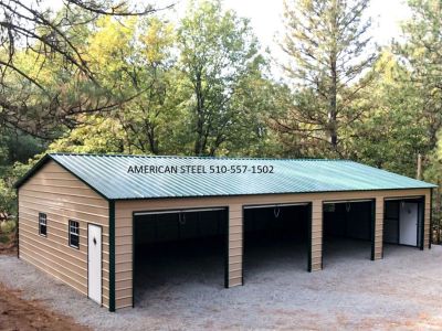AMERICAN STEEL ALL METAL GARAGE'S SHOPS RV BOAT & CAR COVERS