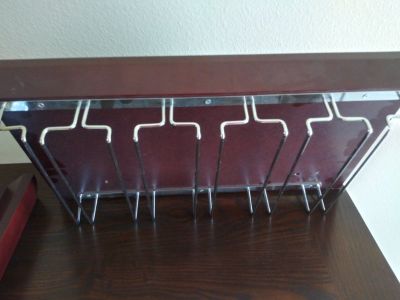 Wine and glass wooden rack