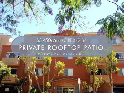 Large 3 Bed/2 Ba - Private Rooftop Patio-NoHo Arts