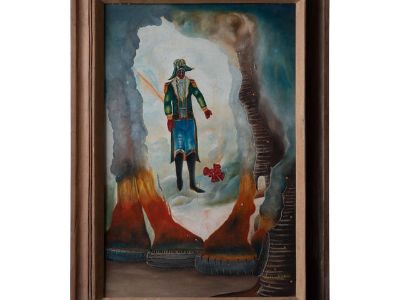 Dessalines in Sorrow - Haitian Painting, 1986