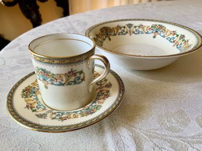 Aynsley "Henley" After Dinner 6 Demi-Tasse & Fruit/Desset Bone China Sets