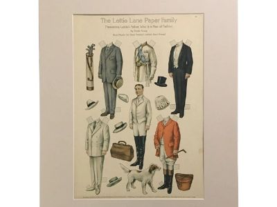 Matted Paper Doll Print by Sheila Young, Ca. 1910: "Man of Fashion"