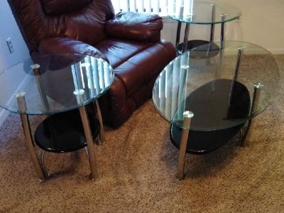 Glass top tables