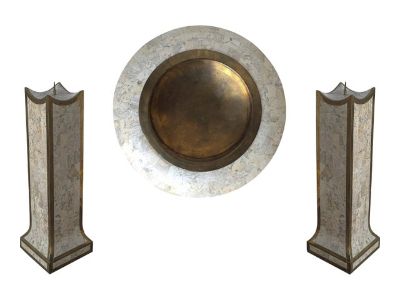 Maitland Smith Candle Holder and Catch All Bowl Set