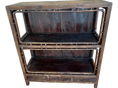 Chinese Antique Elm Bookcase
