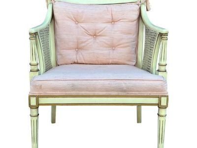 1970s Hollywood Regency Armchair in Pink Upholstery