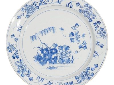 English Delft Tin Glazed Platter, C. 1750