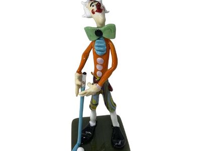 Murano Glass Golfer Clown
