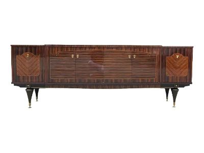 1940s Masterpiece French Art Deco Art Deco Exotic Macassar Ebony Sideboard / Buffet