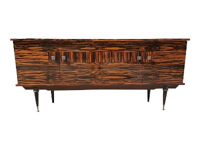 French Art Deco Exotic Macassar Ebony Sideboard or Buffet 1940s