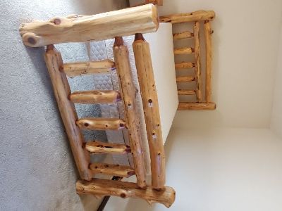 Cedar Log Queen Size Bed and Dresser
