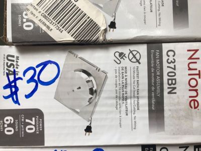 NuTone Brian C370BN fan motor assembly Several available PRICE DROP $18
