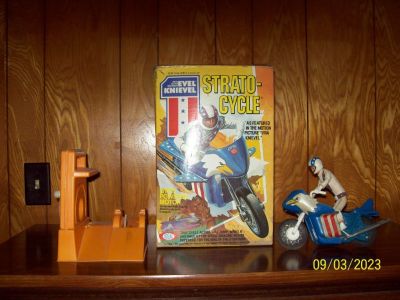 Very Rare 1970's Vintage King of the Stuntman Evel Knievel Strato-Cycle and Action Figure.