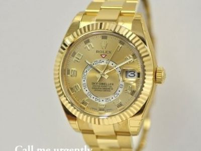 18C Yellow Gold Rolex Sky-Dweller WristWatch